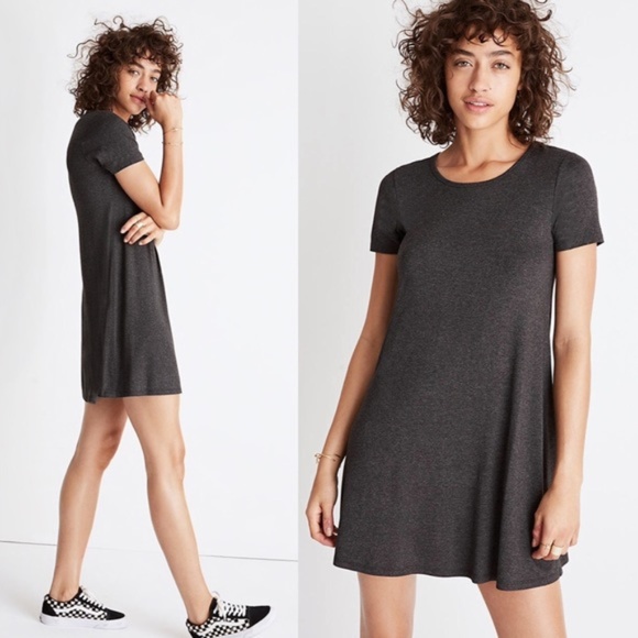Madewell Dresses & Skirts - NWT Madewell Swingy Tee Dress in Gray